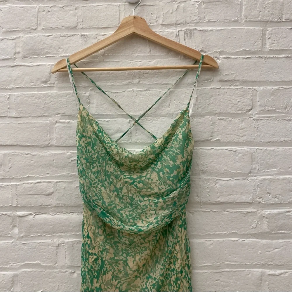 Shona Joy || Belvedere Lace Back Bias Maxi Dress Green US 8_4